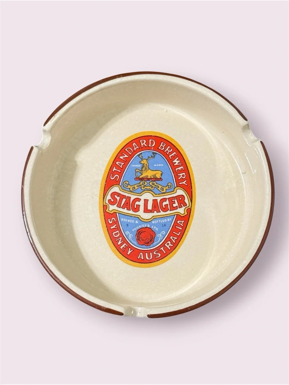 Vintage Stag Lager Sydney Australia Standard Brewery Toohey’s Ashtray 1960'S